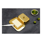 ECHTWERK Butterdose aus Edelstahl Gold