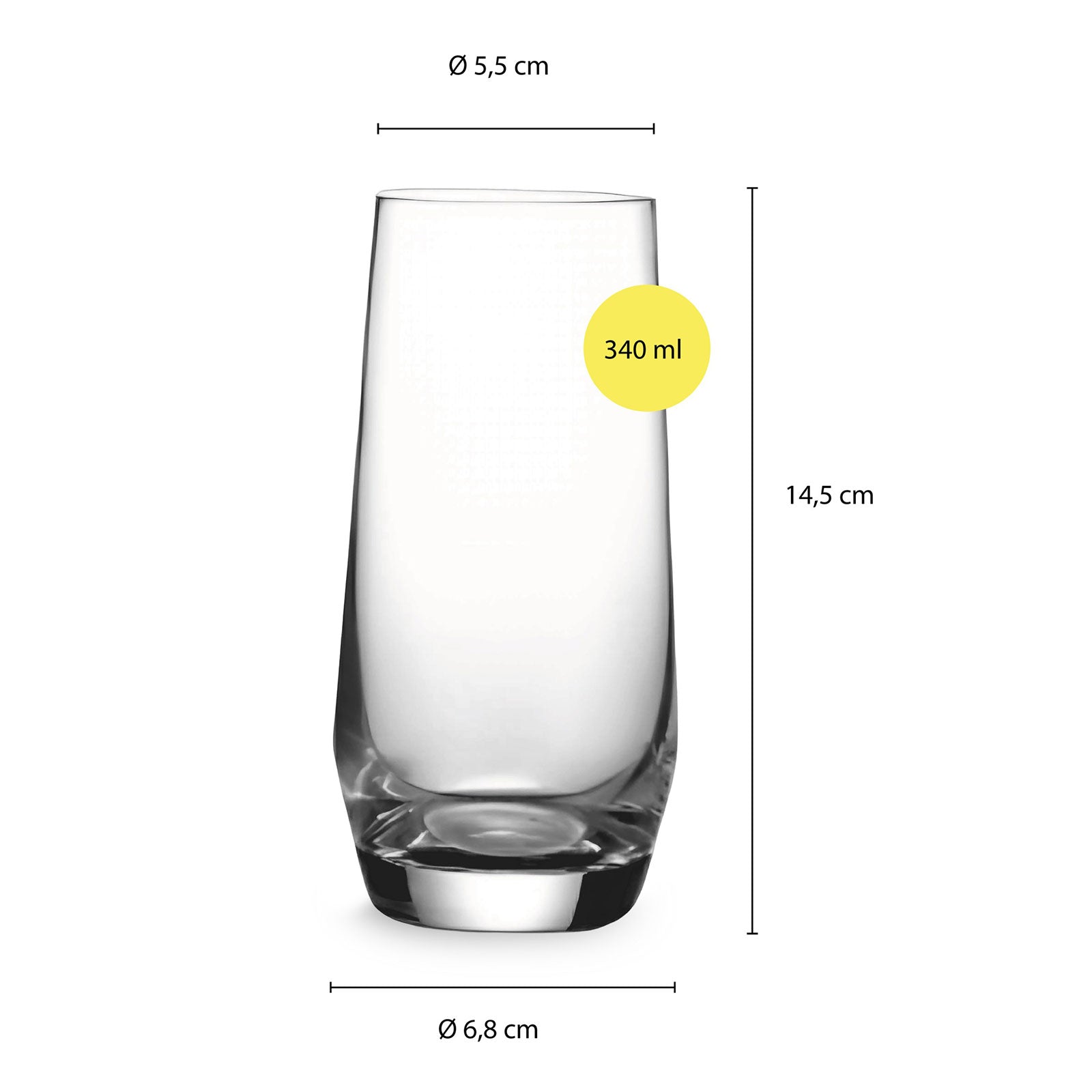 ECHTWERK Wasser- & Saftgläser Set 12-tlg. 12-tlg. 340 ml aus Glas