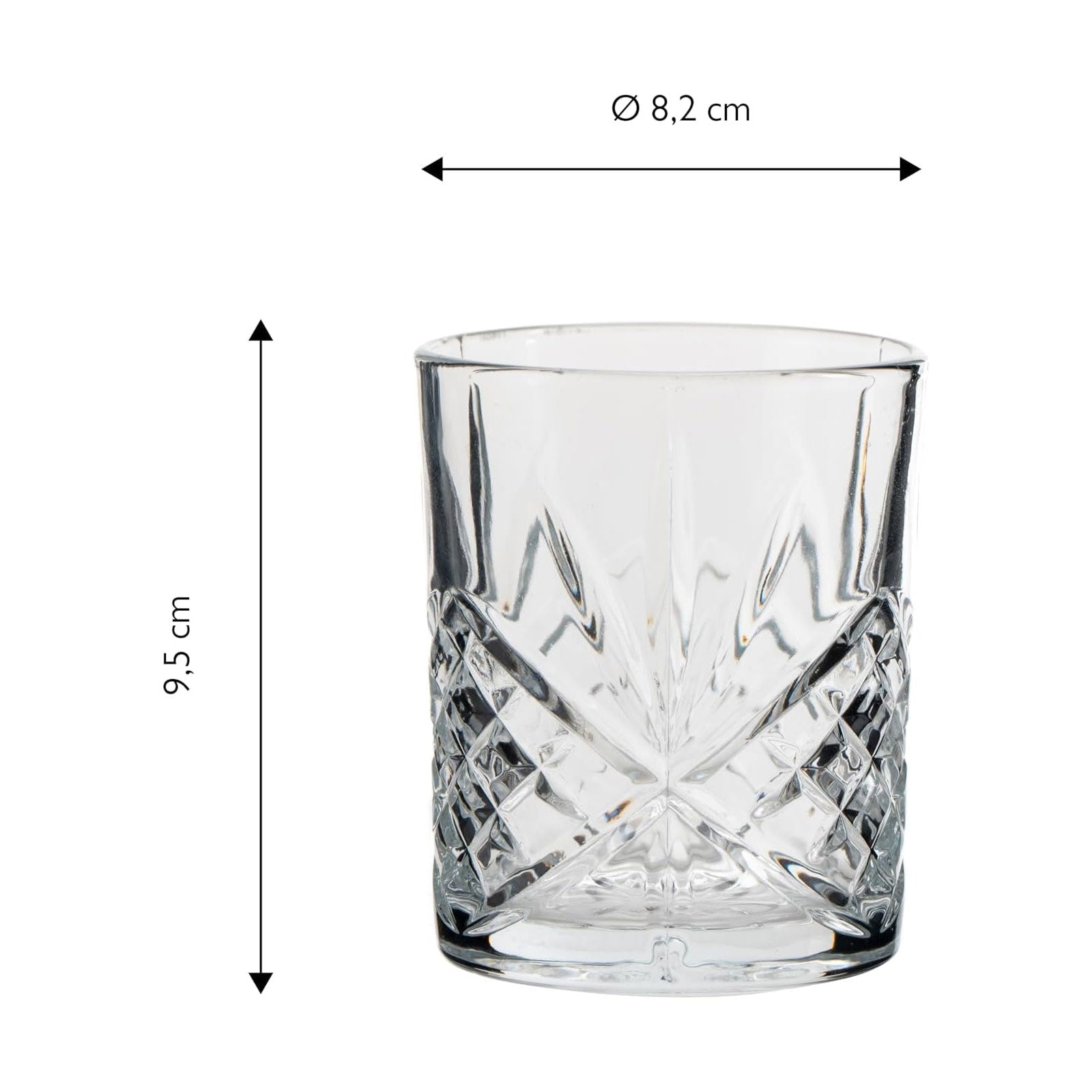 ECHTWERK Whisky Gläser Set 4-tlg. 4-tlg. 330 ml aus Glas