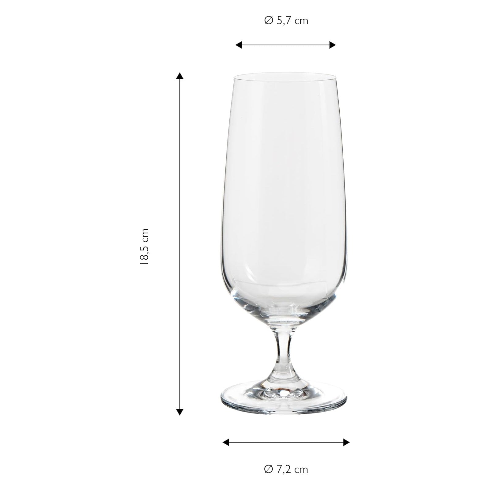ECHTWERK Bier-Gläser 6er Set 420 ml aus Glas