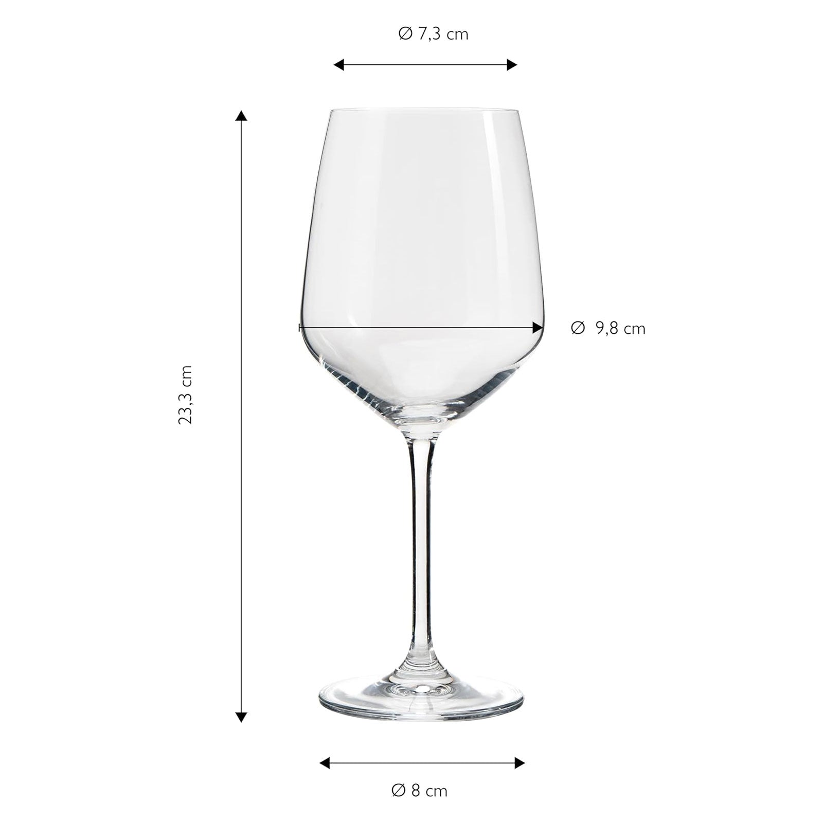 ECHTWERK Rotwein-Gläser 6er Set 627 ml aus Glas
