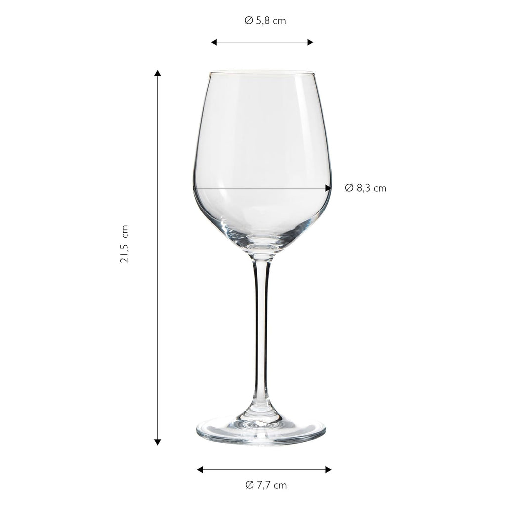 ECHTWERK Weißwein-Gläser 6er Set 388 ml aus Glas