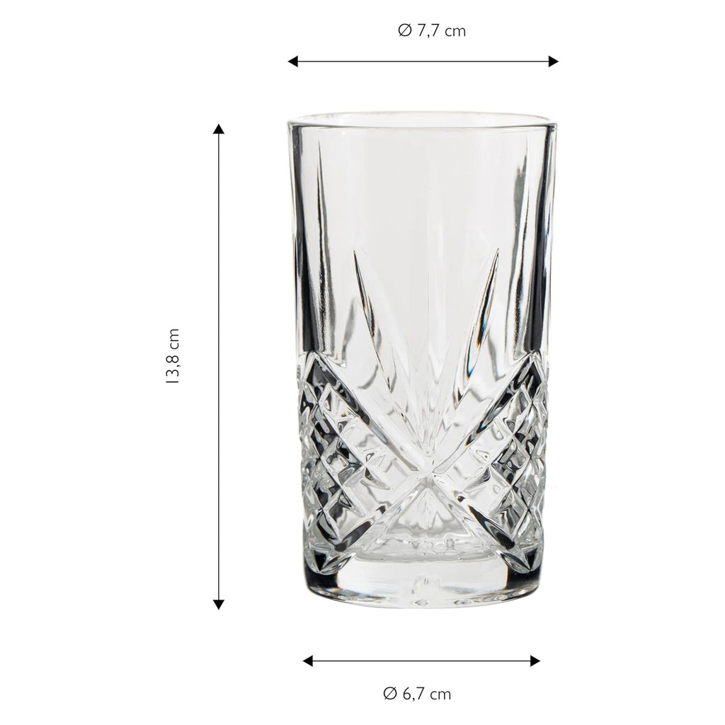 ECHTWERK Longdrink Gläser Set 6-tlg. 6-tlg. 350 ml aus Glas