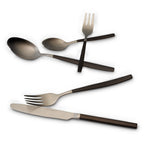 ECHTWERK Tafelbesteck Positano Due-Silver/Black Edition Schwarz aus Stahl