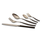 ECHTWERK Tafelbesteck Positano Due-Silver/Black Edition Schwarz aus Stahl