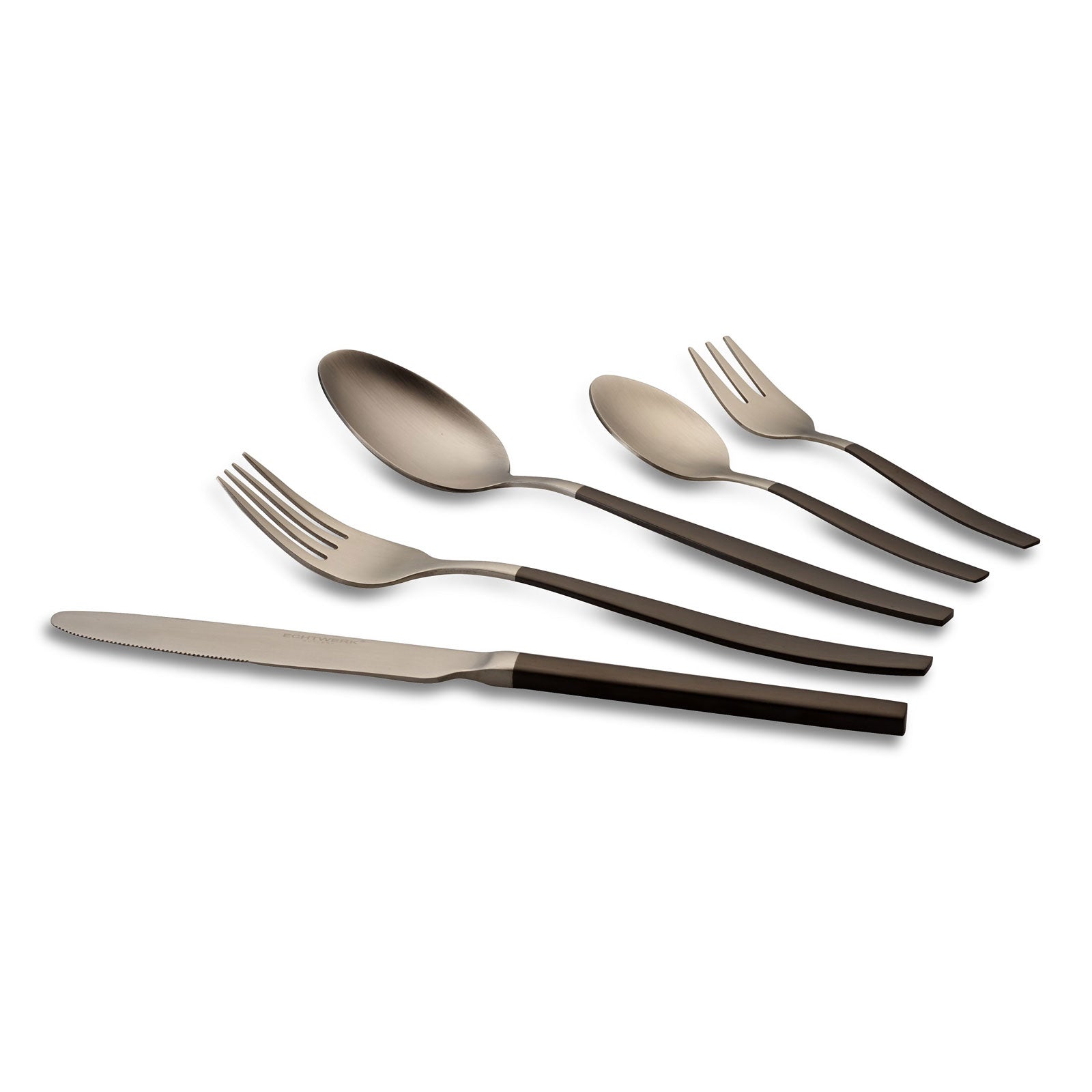 ECHTWERK Tafelbesteck Positano Due-Silver/Black Edition Schwarz aus Stahl