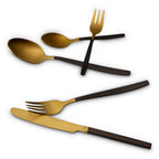 ECHTWERK Tafelbesteck Positano Due-Gold/Black Edition aus Stahl