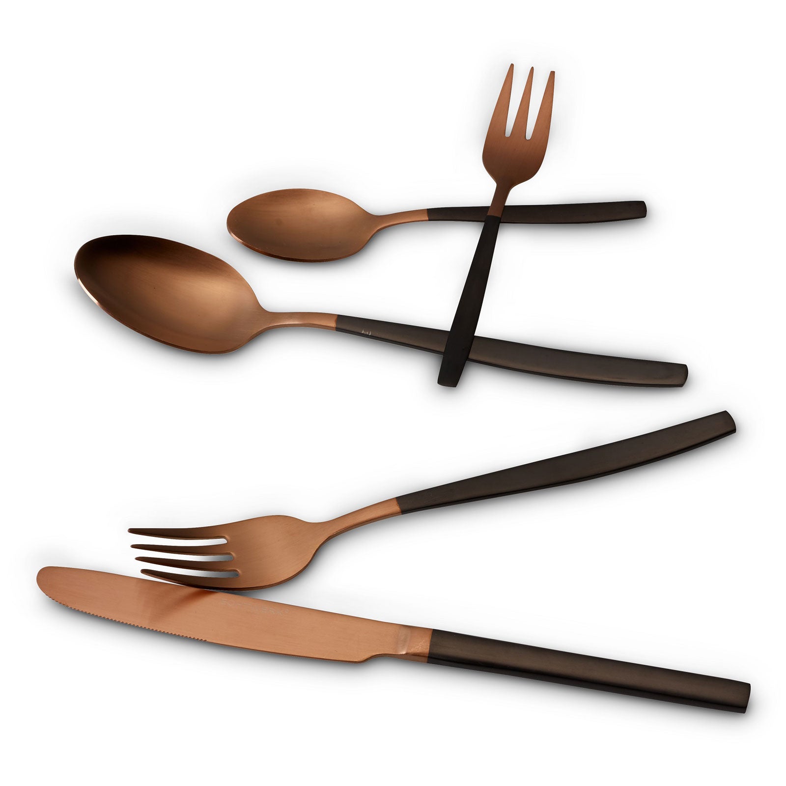 ECHTWERK Tafelbesteck Positano Due-Bronze/Black Edition Schwarz aus Stahl