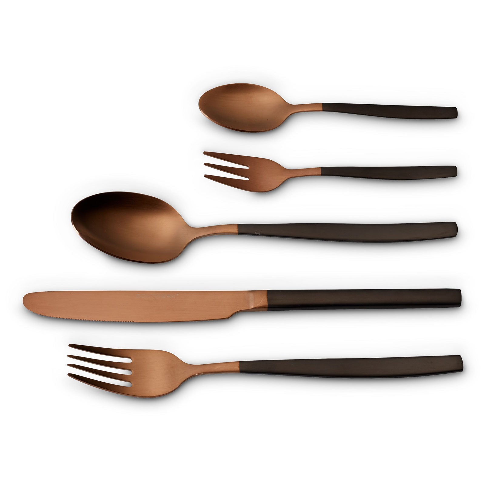 ECHTWERK Tafelbesteck Positano Due-Bronze/Black Edition Schwarz aus Stahl