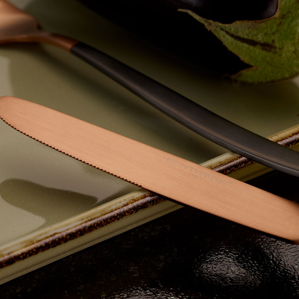 ECHTWERK Tafelbesteck Positano Due-Bronze/Black Edition Schwarz aus Stahl