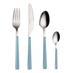 ECHTWERK Besteck Set "Basic" mit Kunststoffgriffen Hellblau aus Edelstahl