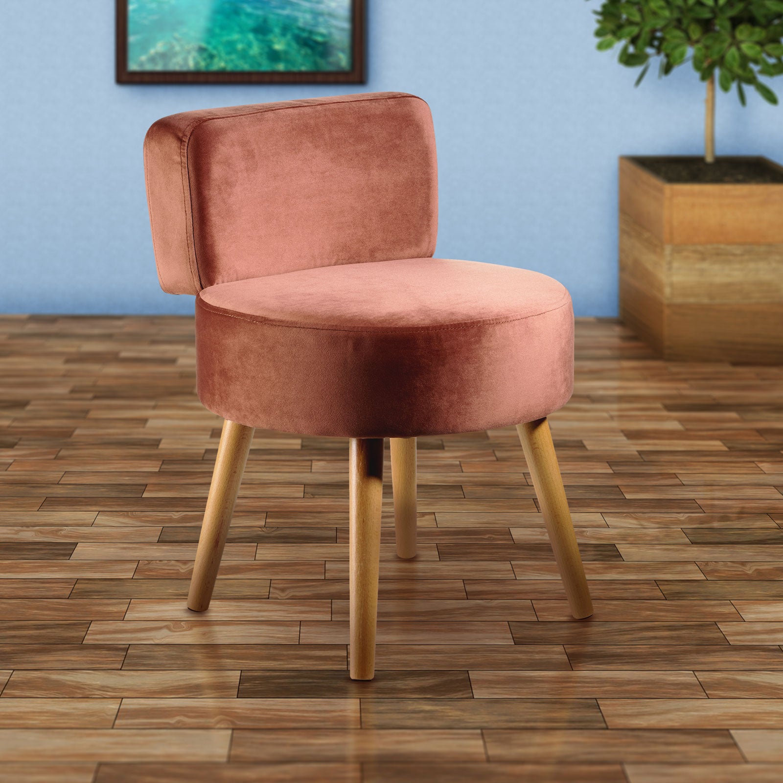 Kleiner Sessel/Hocker "Milo" - mit weicher Schaumstoffpolsterung