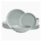 ECHTWERK 18-tlg. Vintage Tafelservice "Nerea" Nature-Design Grau