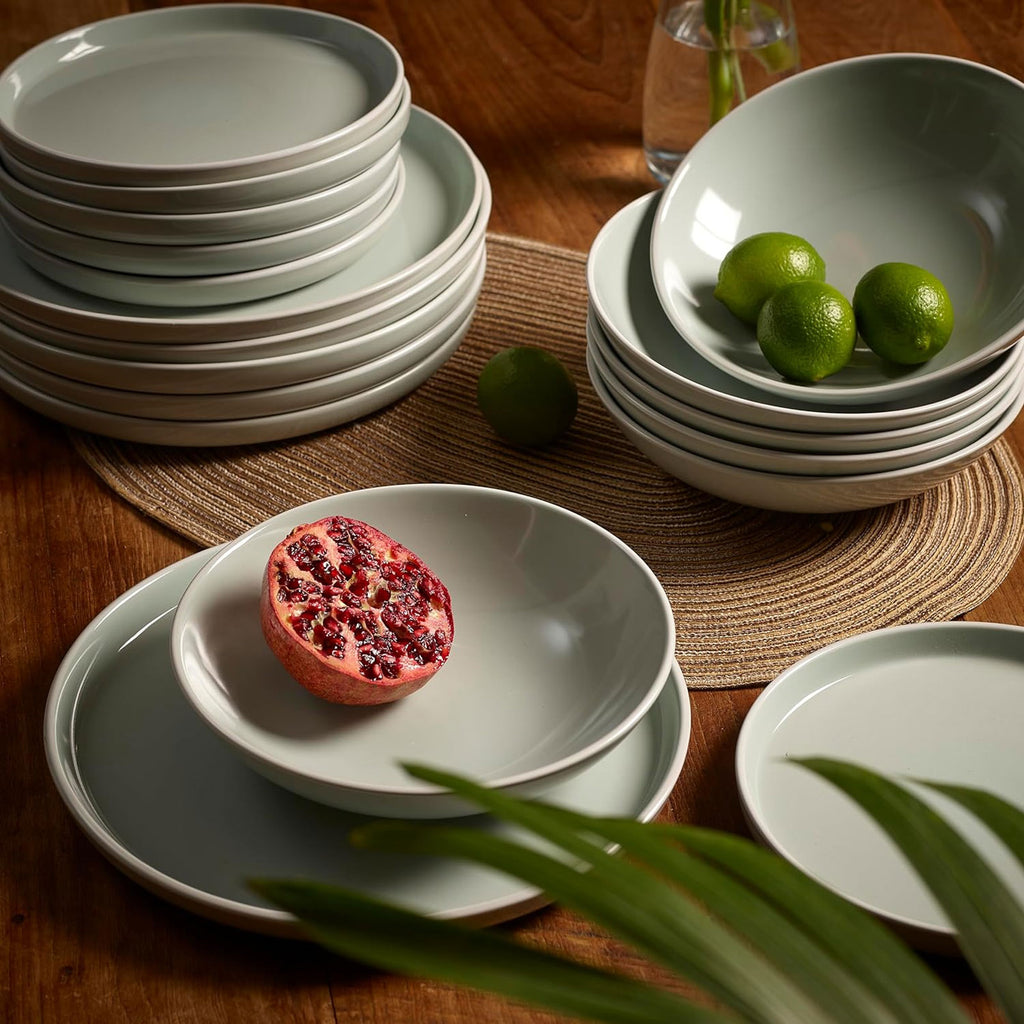ECHTWERK 18-tlg. Vintage Tafelservice "Nerea" Nature-Design Grau