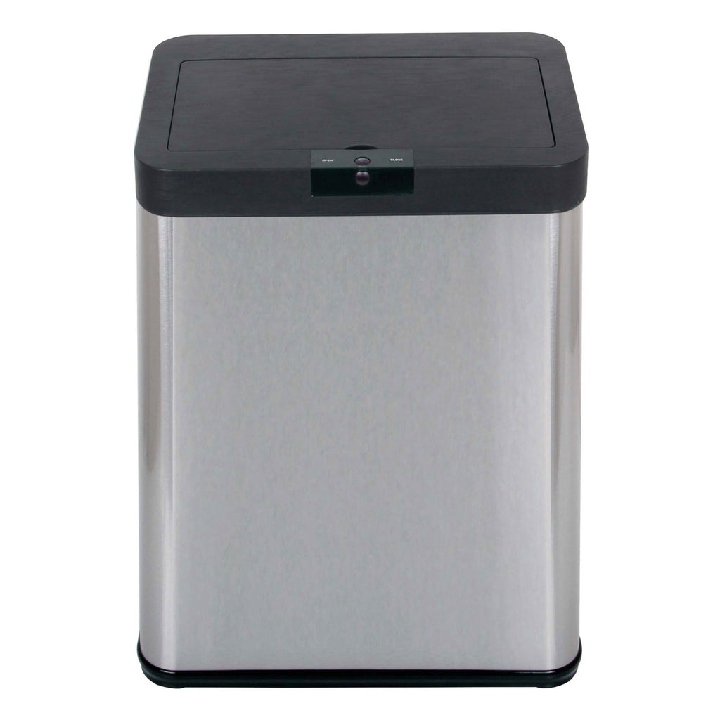 ECHTWERK Sensor-Abfalleimer Schwarz aus Edelstahl 48 Liter