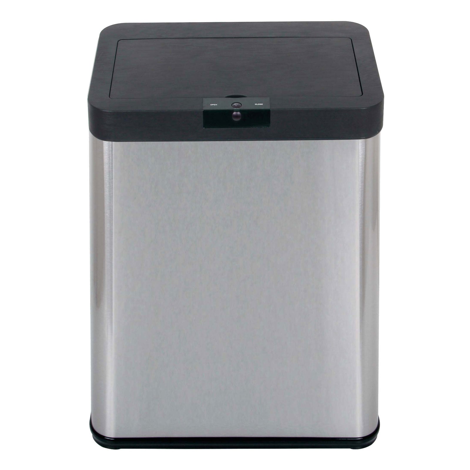 ECHTWERK Sensor-Abfalleimer Schwarz aus Edelstahl 48 Liter
