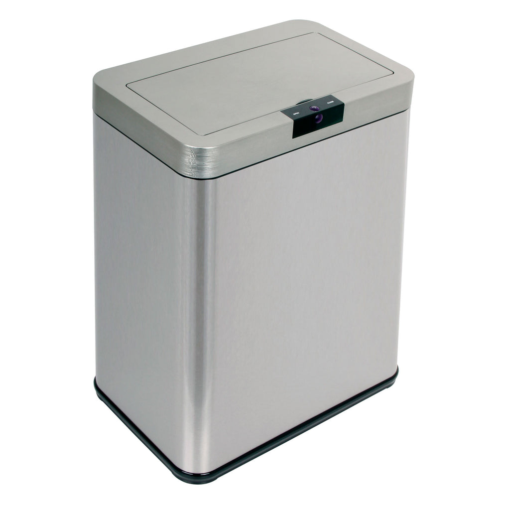 ECHTWERK Sensor-Abfalleimer Silber aus Edelstahl 48 Liter
