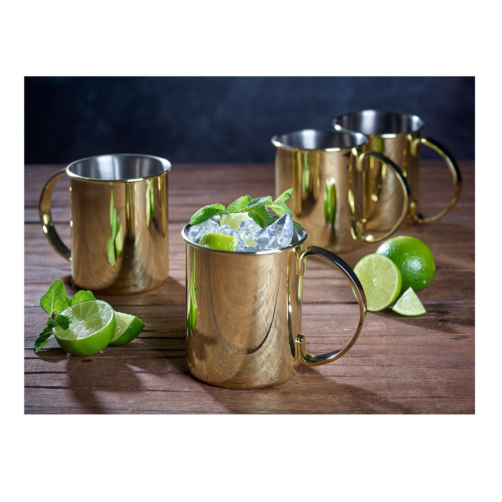 ECHTWERK Moscow Mule Becherset Gold aus Edelstahl 1000 ml