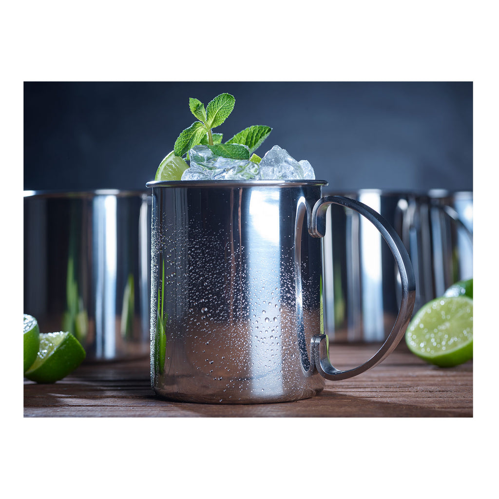 ECHTWERK Moscow Mule Becherset Silber aus Edelstahl 1000 ml