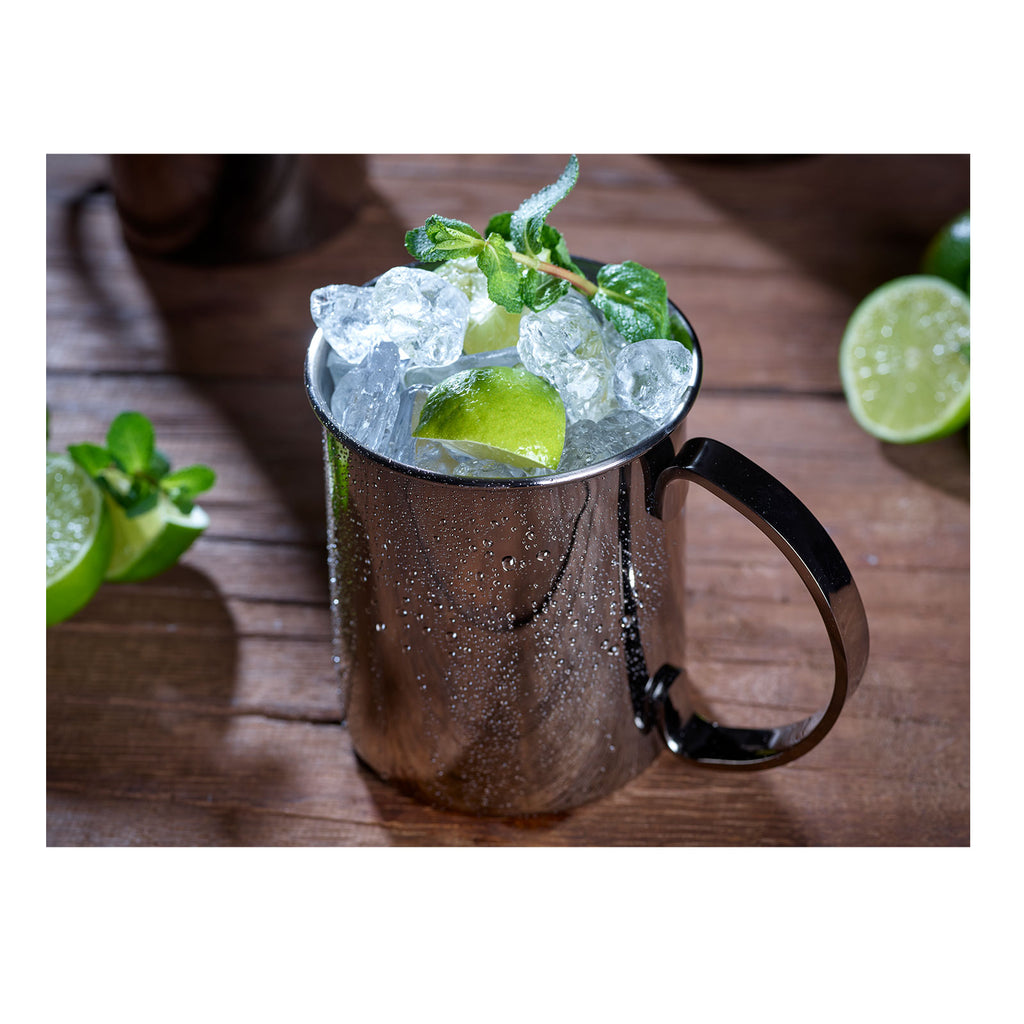 ECHTWERK Moscow Mule Becherset Schwarz aus Edelstahl 1000 ml
