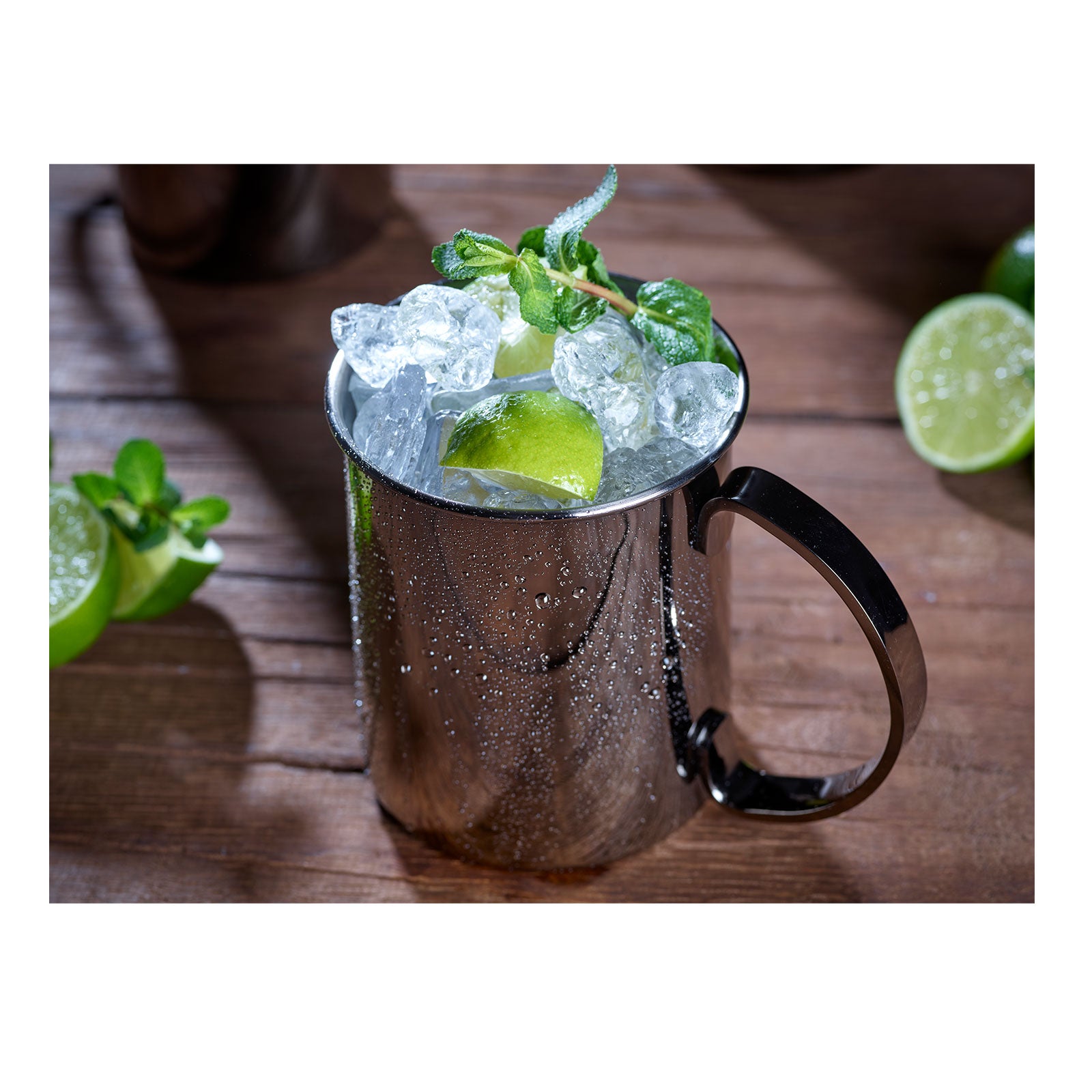 ECHTWERK Moscow Mule Becherset Schwarz aus Edelstahl 1000 ml