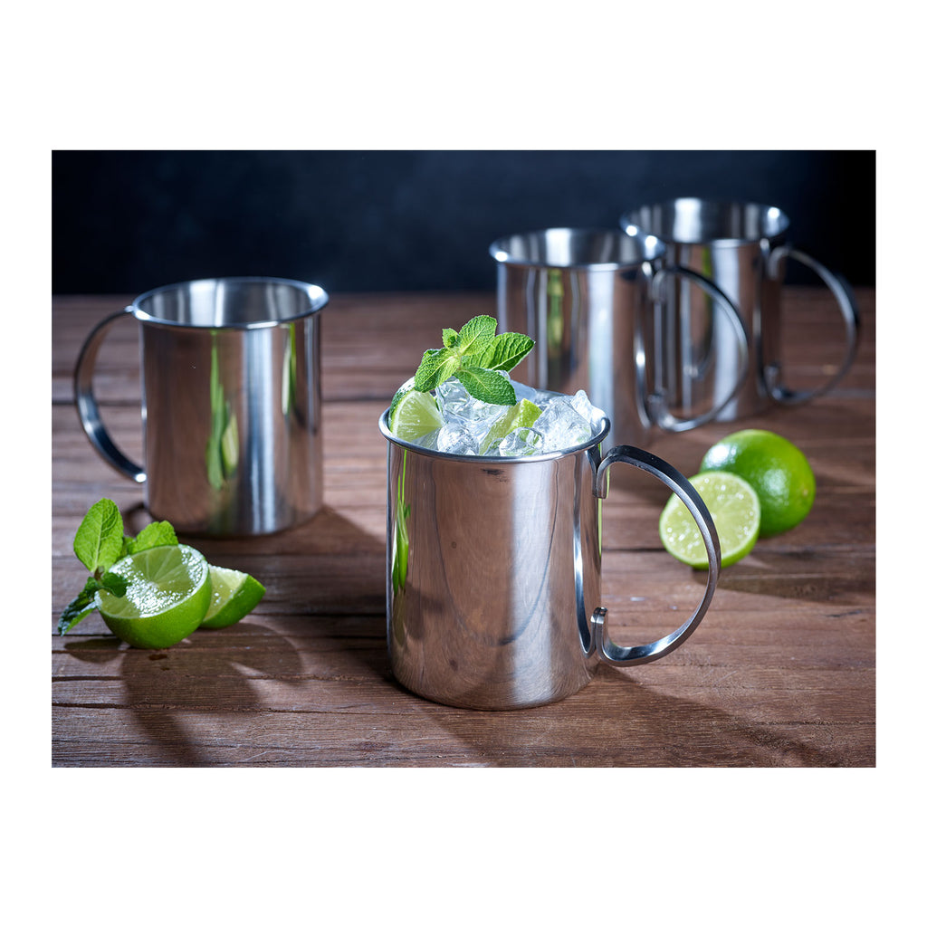 ECHTWERK Moscow Mule Becherset Silber aus Edelstahl 1000 ml