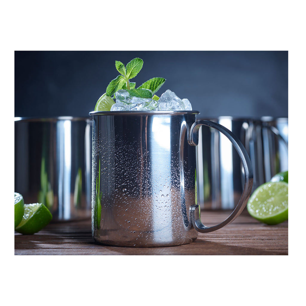 ECHTWERK Moscow Mule Becherset Silber aus Edelstahl 1000 ml