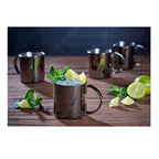 ECHTWERK Moscow Mule Becherset Schwarz aus Edelstahl 480 ml
