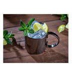 ECHTWERK Moscow Mule Becherset Schwarz aus Edelstahl 480 ml