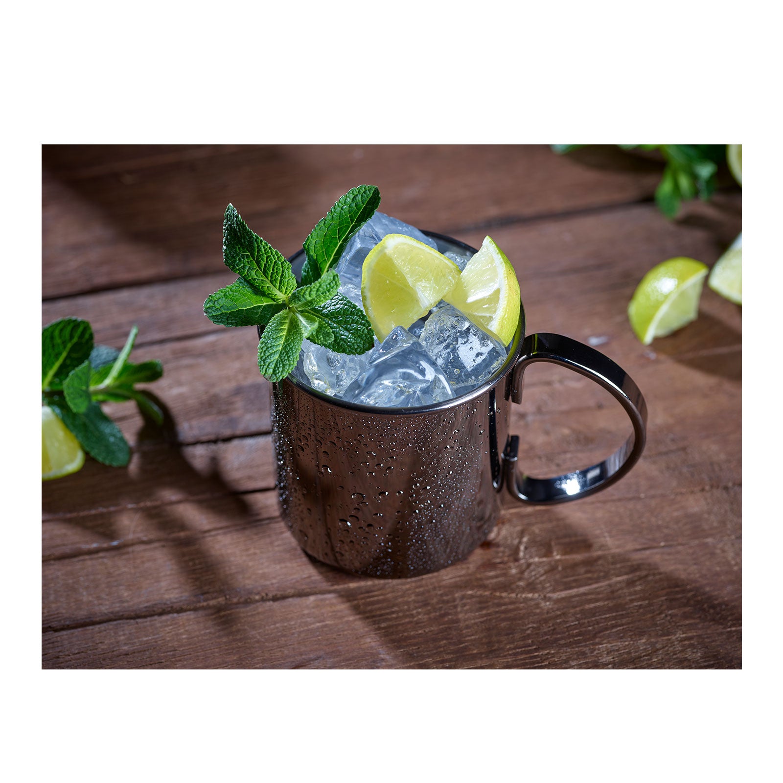 ECHTWERK Moscow Mule Becherset Schwarz aus Edelstahl 480 ml