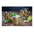 ECHTWERK Moscow Mule Becherset Gold aus Edelstahl 480 ml