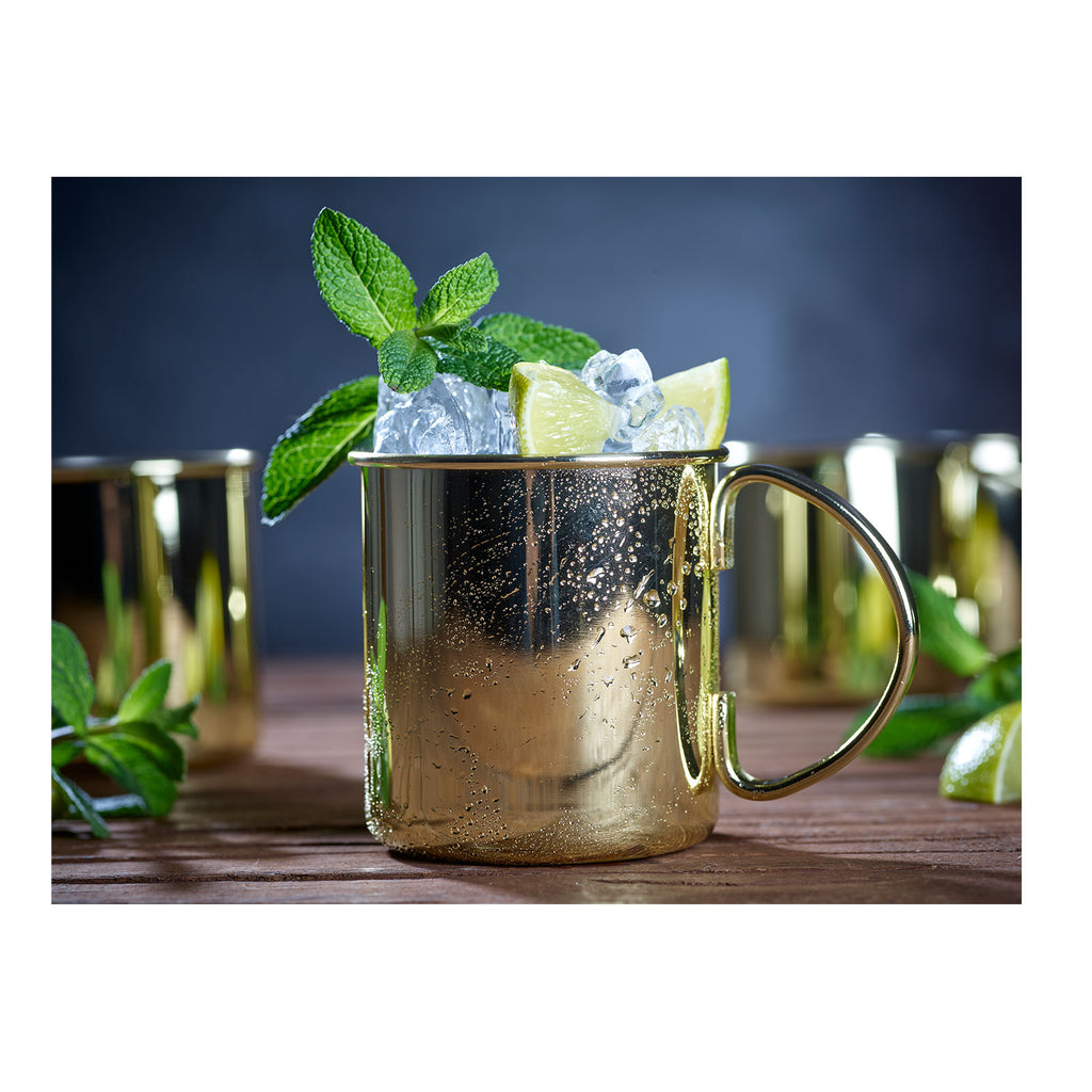 ECHTWERK Moscow Mule Becherset Gold aus Edelstahl 480 ml