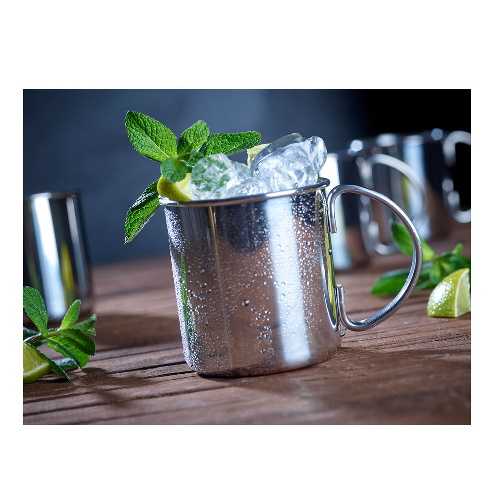ECHTWERK Moscow Mule Becherset Silber aus Edelstahl 480 ml