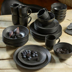 ECHTWERK 20-tlg. Vintage Kombiservice "BlackStyle" Modern-Design