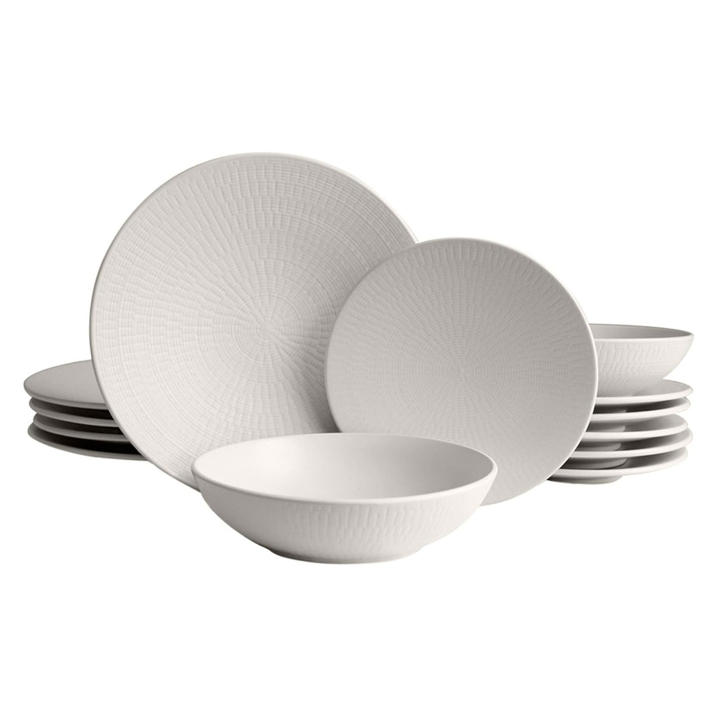 ECHTWERK 18-tlg. Vintage Tafelservice Creme