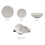 ECHTWERK 18-tlg. Vintage Tafelservice Creme