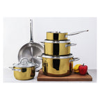 ECHTWERK Induktion Kochtopf-Set aus hochwertigem Edelstahl,8-tlg. Kochgeschirr,Töpfe