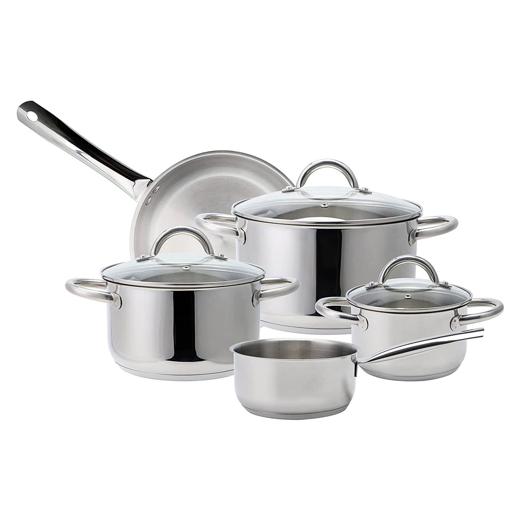 ECHTWERK Induktion Kochtopf-Set aus hochwertigem Edelstahl Silber