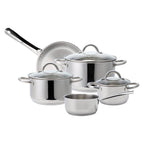 ECHTWERK Induktion Kochtopf-Set aus hochwertigem Edelstahl Silber