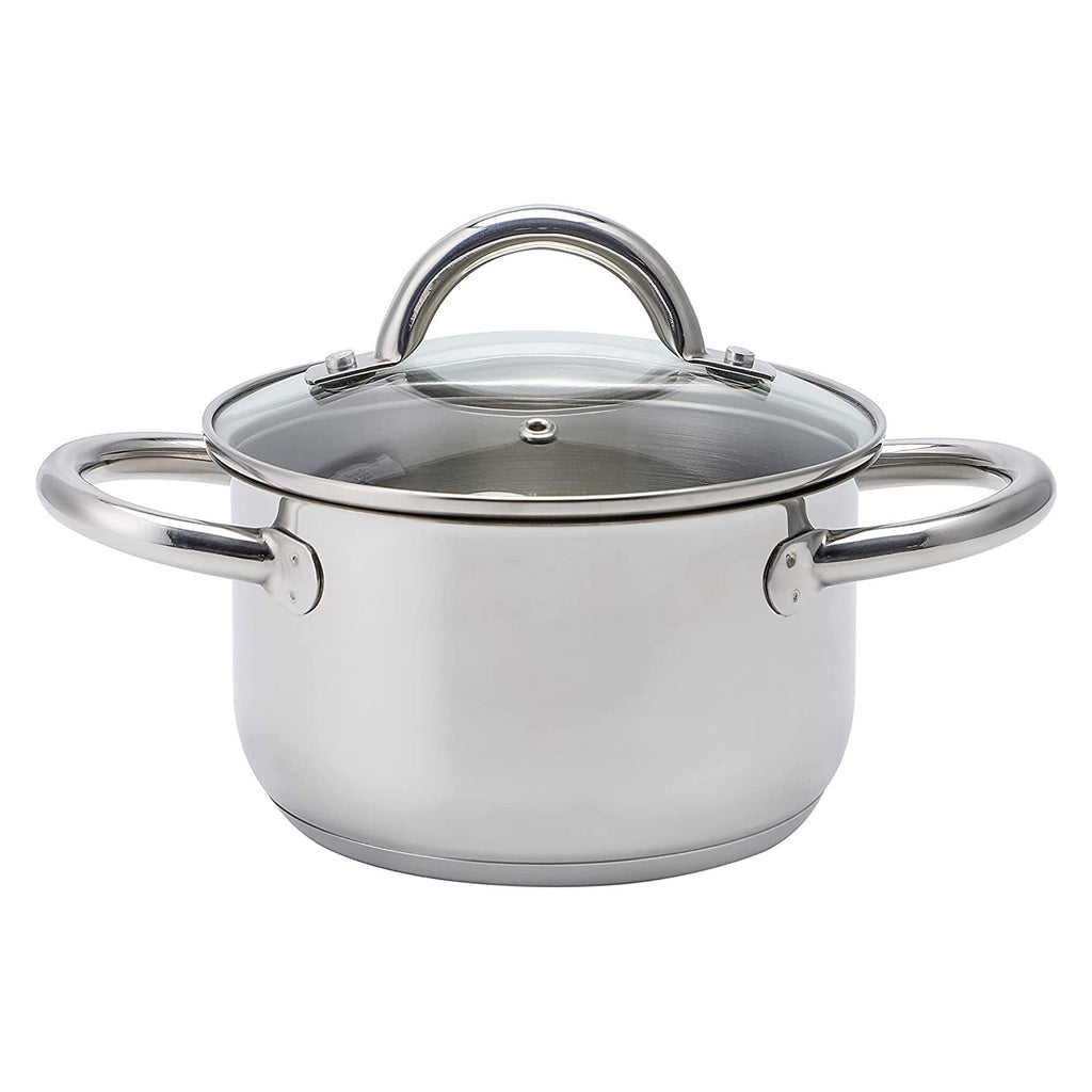 ECHTWERK Induktion Kochtopf-Set aus hochwertigem Edelstahl Silber