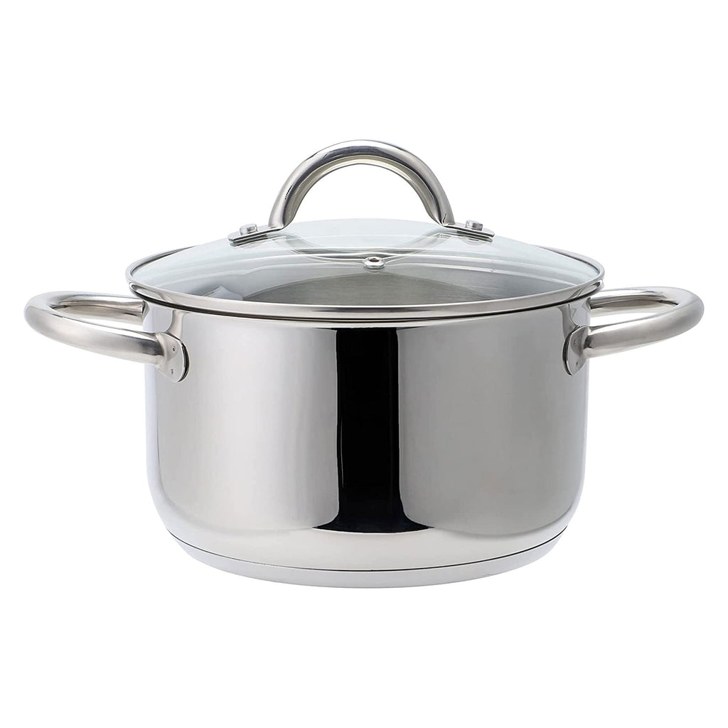 ECHTWERK Induktion Kochtopf-Set aus hochwertigem Edelstahl Silber