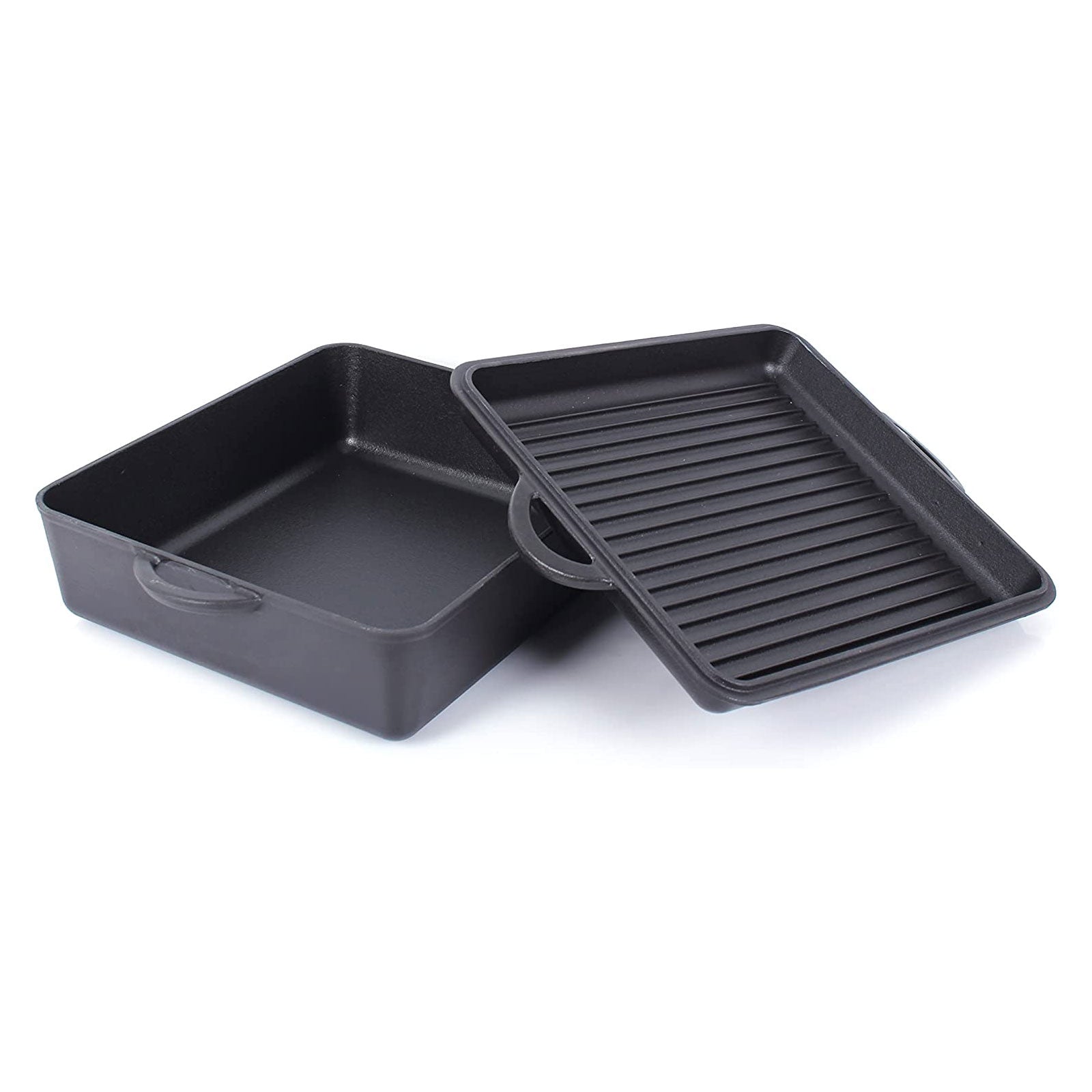 ECHTWERK Universalbräter aus Gusseisen 2-in-1 Set 6,5 L