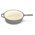 ECHTWERK Schmortopf und Grillpfanne 2-in-1 Set Grau aus Gusseisen 2,5 L