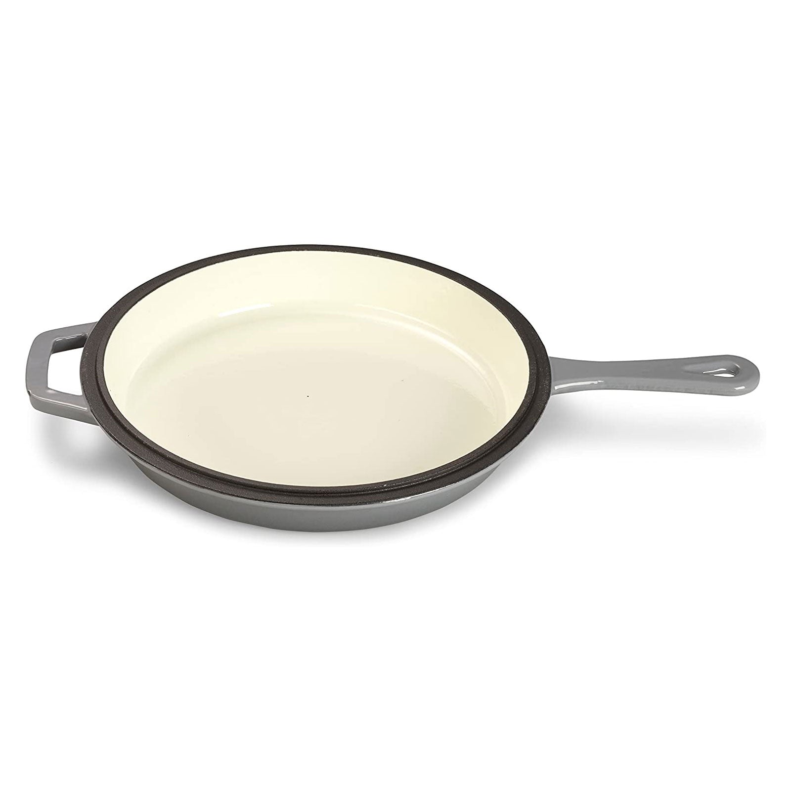 ECHTWERK Schmortopf und Grillpfanne 2-in-1 Set Grau aus Gusseisen 2,5 L
