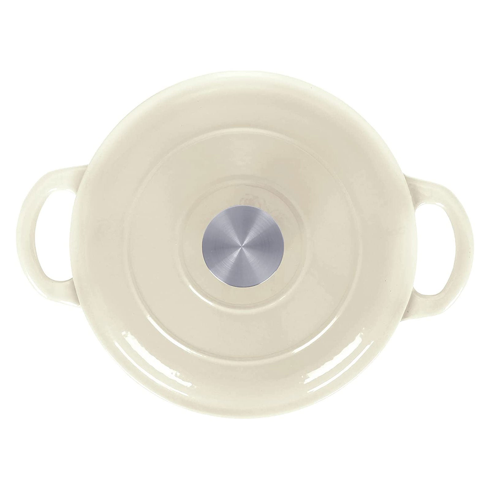 ECHTWERK Schmortopf aus Gusseisen mit Emaille-Beschichtung Creme 3,5 L