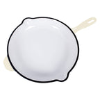 ECHTWERK Bratpfanne aus Gusseisen mit Emaille-Beschichtung Creme