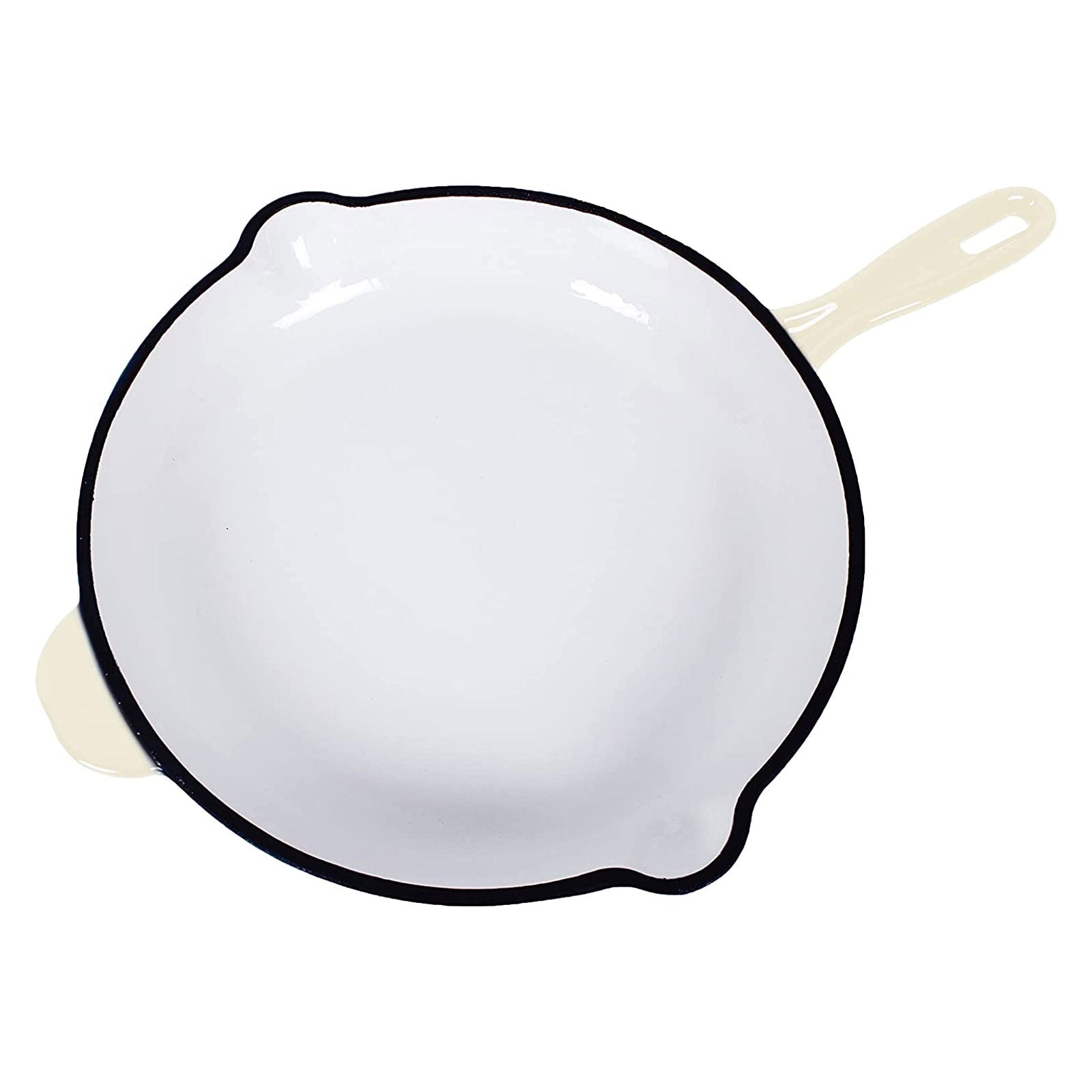 ECHTWERK Bratpfanne aus Gusseisen mit Emaille-Beschichtung Creme