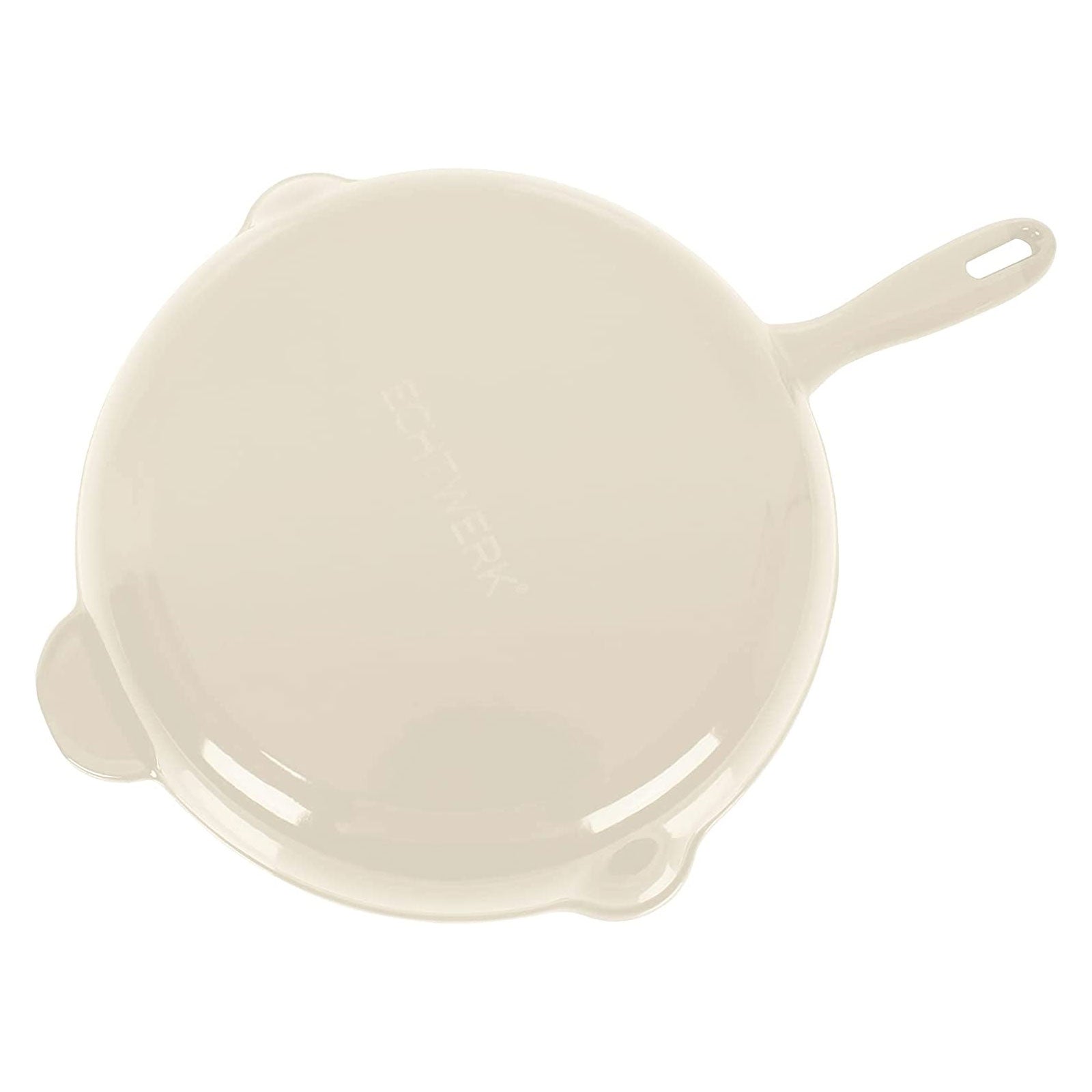 ECHTWERK Bratpfanne aus Gusseisen mit Emaille-Beschichtung Creme