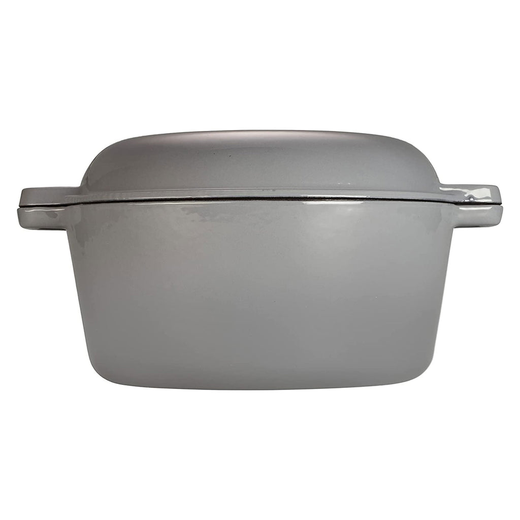 ECHTWERK Schmortopf und Servierpfanne 2-in-1 Set Grau aus Gusseisen 3,5 L