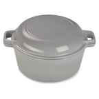 ECHTWERK Schmortopf und Servierpfanne 2-in-1 Set Grau aus Gusseisen 3,5 L